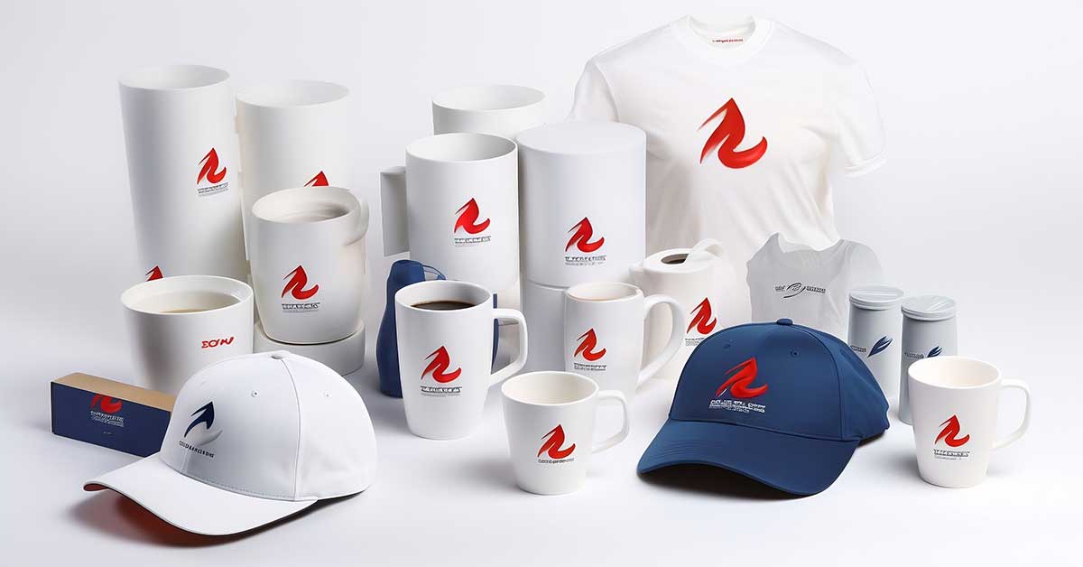 Promotional products array showcasing diverse branding items.