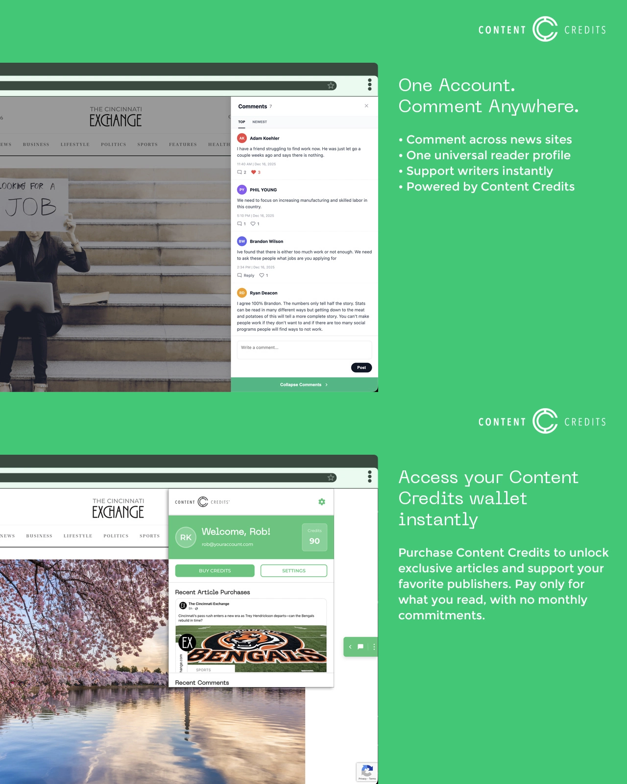 Content Credits Comment Extension